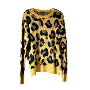 size XL cheetah print Concepts New York super fuzzy sweater